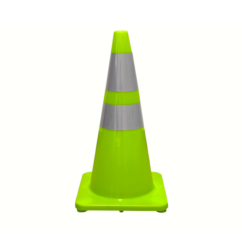 مخروط ایمنی ترافیک PVC با قابلیت ارتجاعی بالا با پایه لاستیکی وزنی اختیاری برای کنترل جاده در همه شرایط جوی و جداسازی خطر