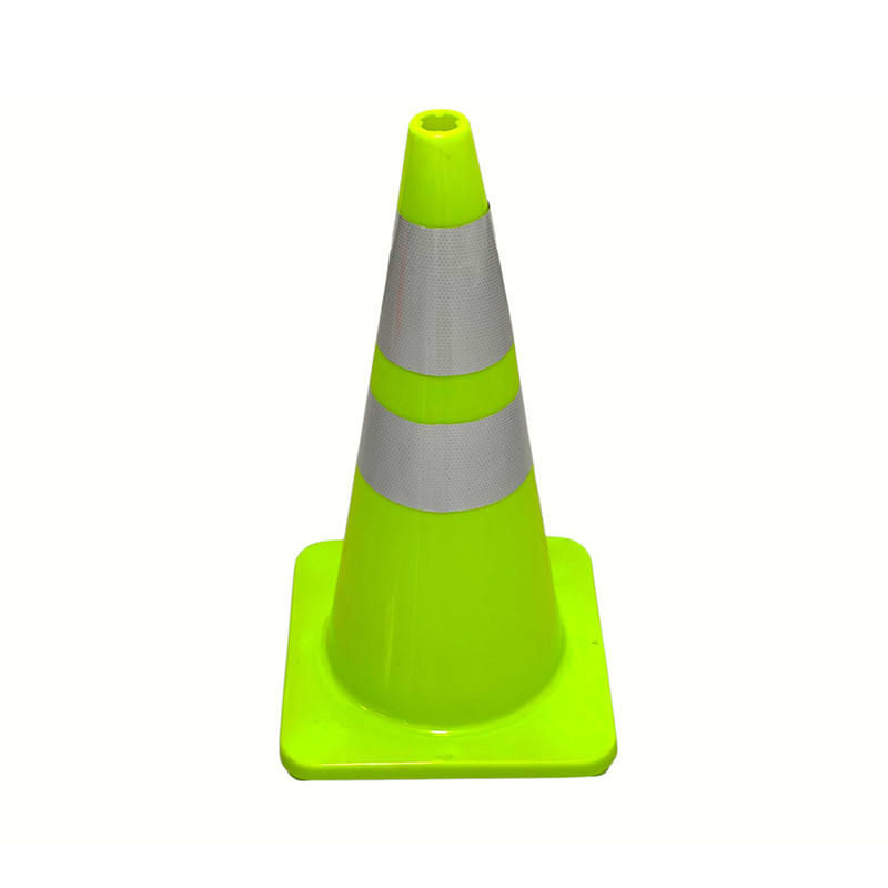 مخروط ایمنی ترافیک PVC با قابلیت ارتجاعی بالا با پایه لاستیکی وزنی اختیاری برای کنترل جاده در همه شرایط جوی و جداسازی خطر