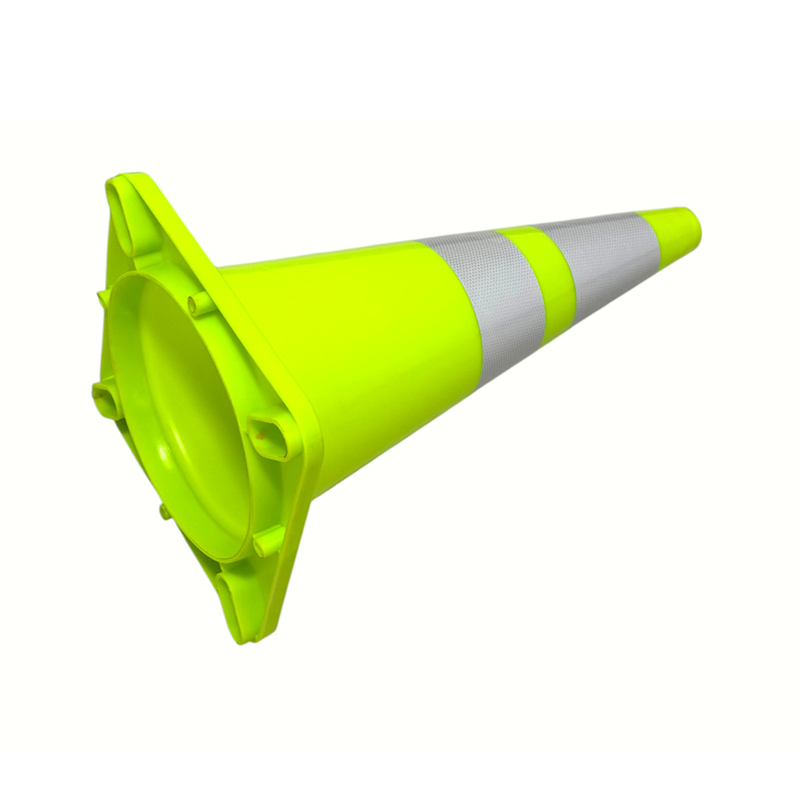 مخروط ایمنی ترافیک PVC با قابلیت ارتجاعی بالا با پایه لاستیکی وزنی اختیاری برای کنترل جاده در همه شرایط جوی و جداسازی خطر