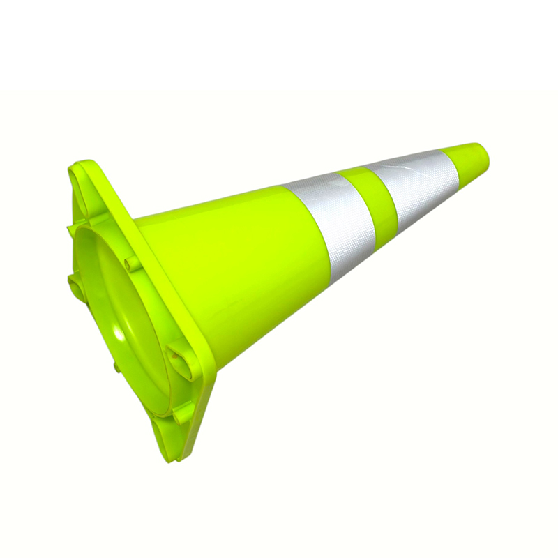 مخروط ایمنی ترافیک PVC با قابلیت ارتجاعی بالا با پایه لاستیکی وزنی اختیاری برای کنترل جاده در همه شرایط جوی و جداسازی خطر