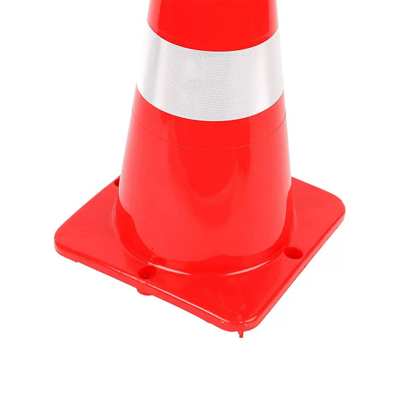 مخروط ترافیکی پلاستیکی LDPE با یقه های بازتابنده
