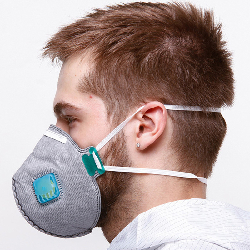 ماسک پارچه ای غیر بافته شده با گرد و غبار کربن فعال KN95